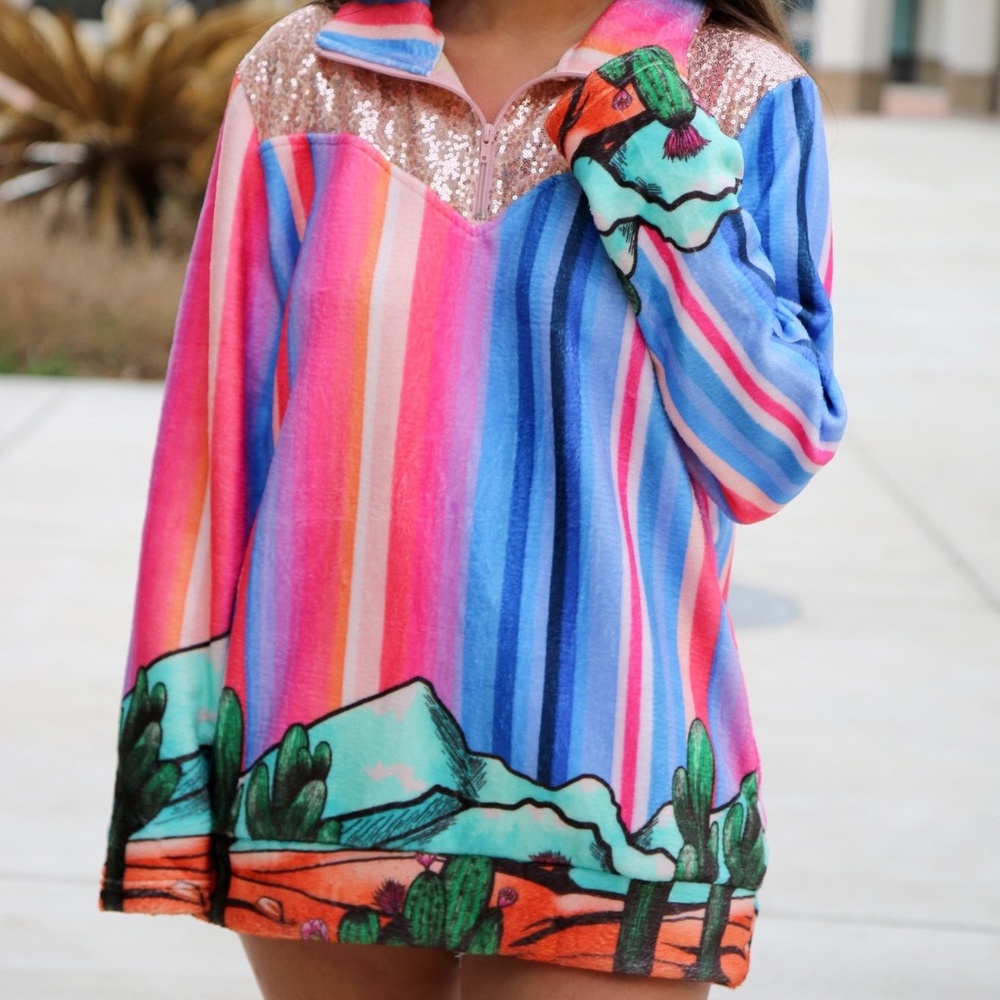 L&B Cactus Sunset Pullover